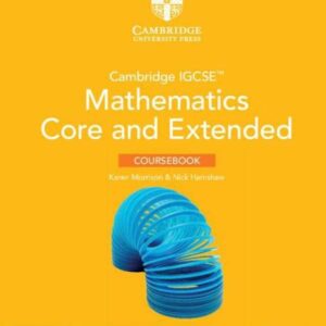 Cambridge IGCSE™ Mathematics Core and Extended Coursebook with Cambridge Online Mathematics (2 Years' Access) ISBN:9781009297912 Format:Print/online bundle Subject(s):Mathematics Qualification:Cambridge IGCSE Author(s):Karen Morrison, Nick Hamshaw Available from:No date available This series supports teachers and learners of the Cambridge IGCSE Mathematics syllabuses (0580/0980).